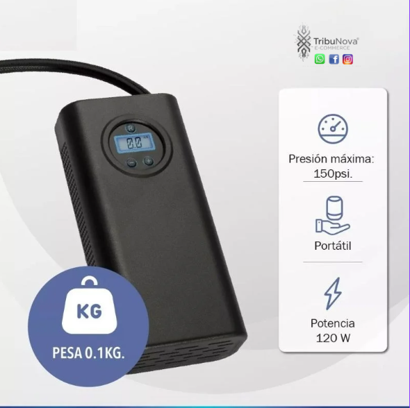 Inflador Compresor Inalámbrico Carro/Moto/Bicicleta