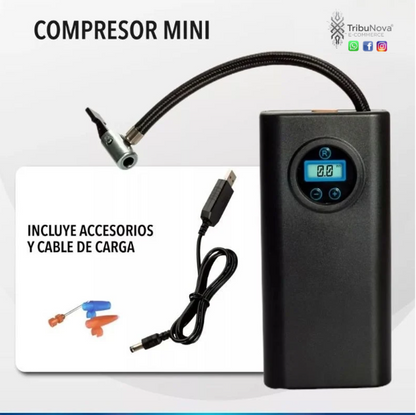 Inflador Compresor Inalámbrico Carro/Moto/Bicicleta