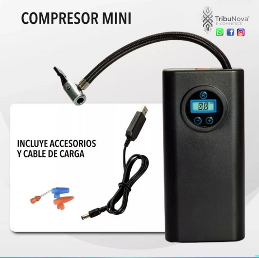 Inflador Compresor Inalámbrico Carro/Moto/Bicicleta