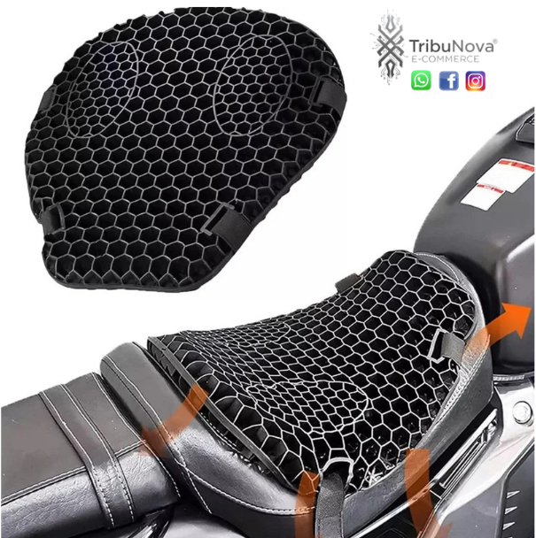 Cojín Silicona Para Moto Color Negro